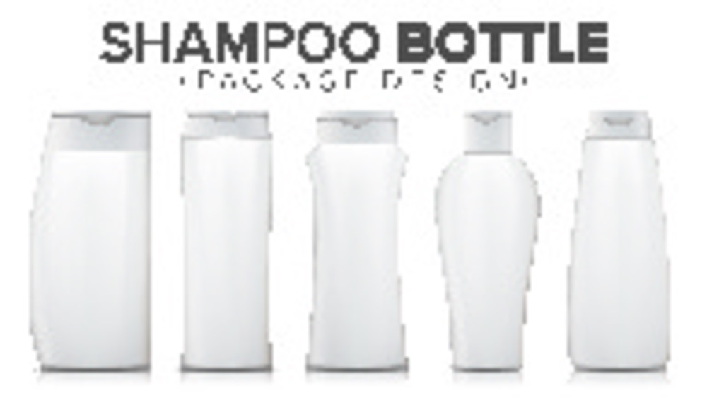 洗发水瓶模拟向量模板塑料瓶清洁身体产品孤立的插图洗发水包装分离载体空白的现实瓶保健产品孤立的插图